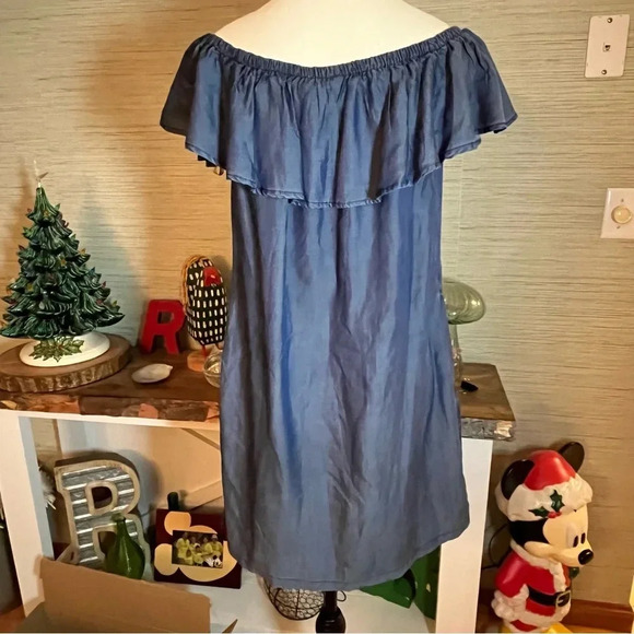 Tommy Bahama Chambray Cover-up Dress Woman’s Size XS Pockets Coastal Boho - Picture 5 of 6